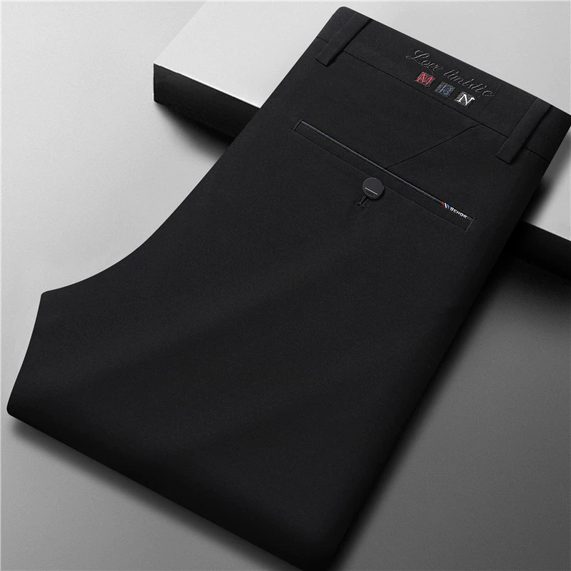 Пол выходные новые мужские повседневные мужские брюки весной и летом прямые деловые брюки без горячей эластички длинные брюки