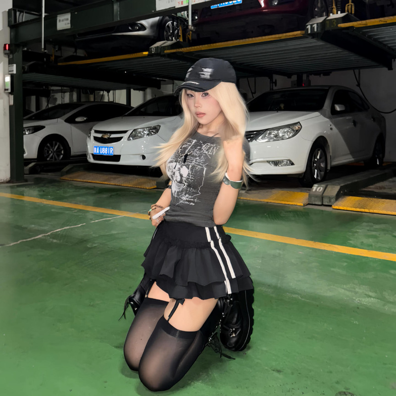 Korean Style Contrasting Color Sexy Short Skirt Pants for Women, Spring and Summer Wear, Sports Casual High-Waisted Slimming A-Line Puffy Skirt Korean Style Contrasting Color Sexy Short Skirt Pants for Women, Spring and Summer Wear, Sports Casual High-Waisted Slimming A-Line Puffy Skirt
