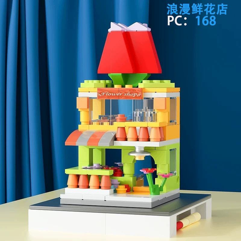 Строительная игрушка (Lego) детский мини-конструктор, темы еды, улица и город, 1 388–1 439 шт.