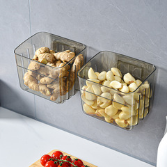 蔥姜蒜收納盒廚房放蔥蒜頭壁掛生薑大蒜掛菜籃子牆上多功能收納筐