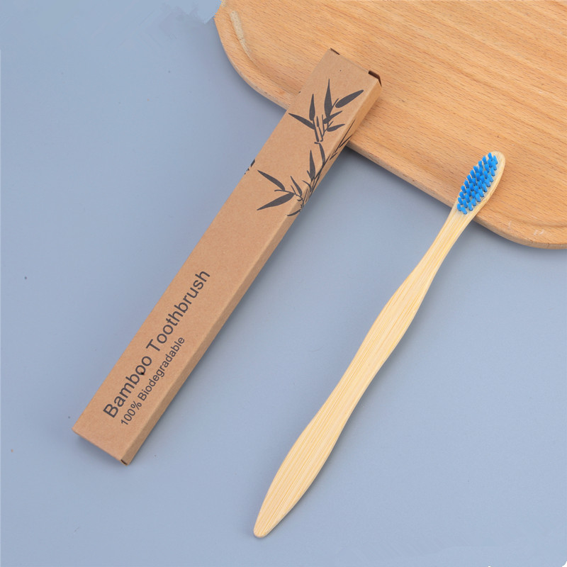 Cepillo de dientes y set de cepillos de dientes para hotel, cerdas suaves de carbón de bambú, desechables, mango de calabaza, cerdas duras, bolsa de papel de bambú, caja de papel, ecológico