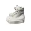 White leather surface thick bottom