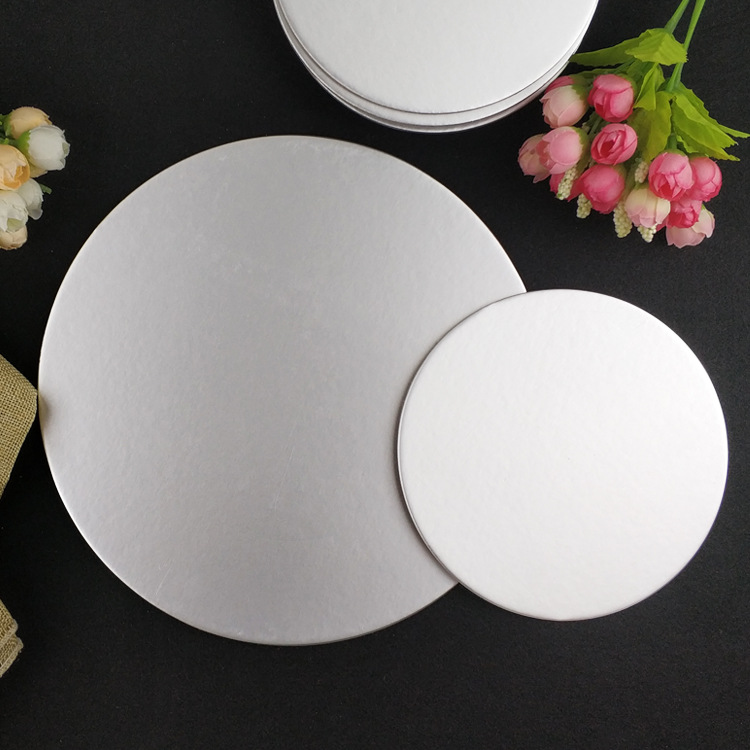 Pooh hornear Tarjeta de plata gran base redonda de mousse torta Mat 6 pulgadas espesado mousse pastel caja cumpleaños torta inferior