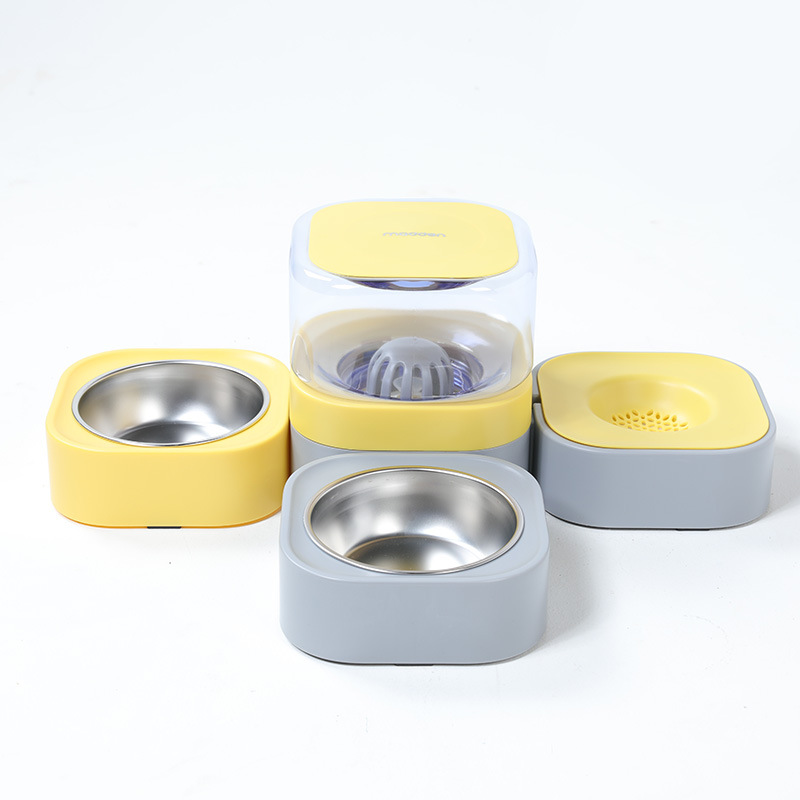 Alimentador automático para mascotas extraíble y lavable de acero inoxidable perro tazón doble tazón gato perro mascota fuente de agua potable transfronteriza al por mayor