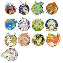 日本经典动漫神兽胸针 异世界怪兽精灵金属书包装饰徽章