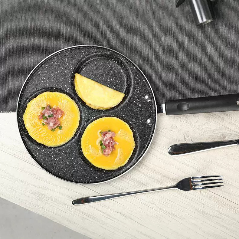 Maifan piedra tortilla pan múltiples huevos 3 agujeros 5 agujeros 7 agujeros antiadherente sartén regalo al por mayor