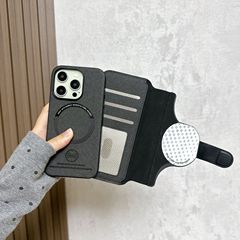 磁吸二合一结构适用iPhone16强磁手机壳零钱插卡13收纳苹果15皮套