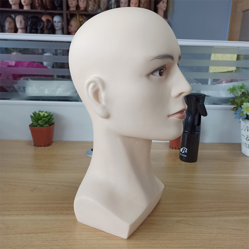 PVC Material Male Dummy Head Sunglasses Accessory Prop Wearable Display Head Model Hat Wigs Model Head