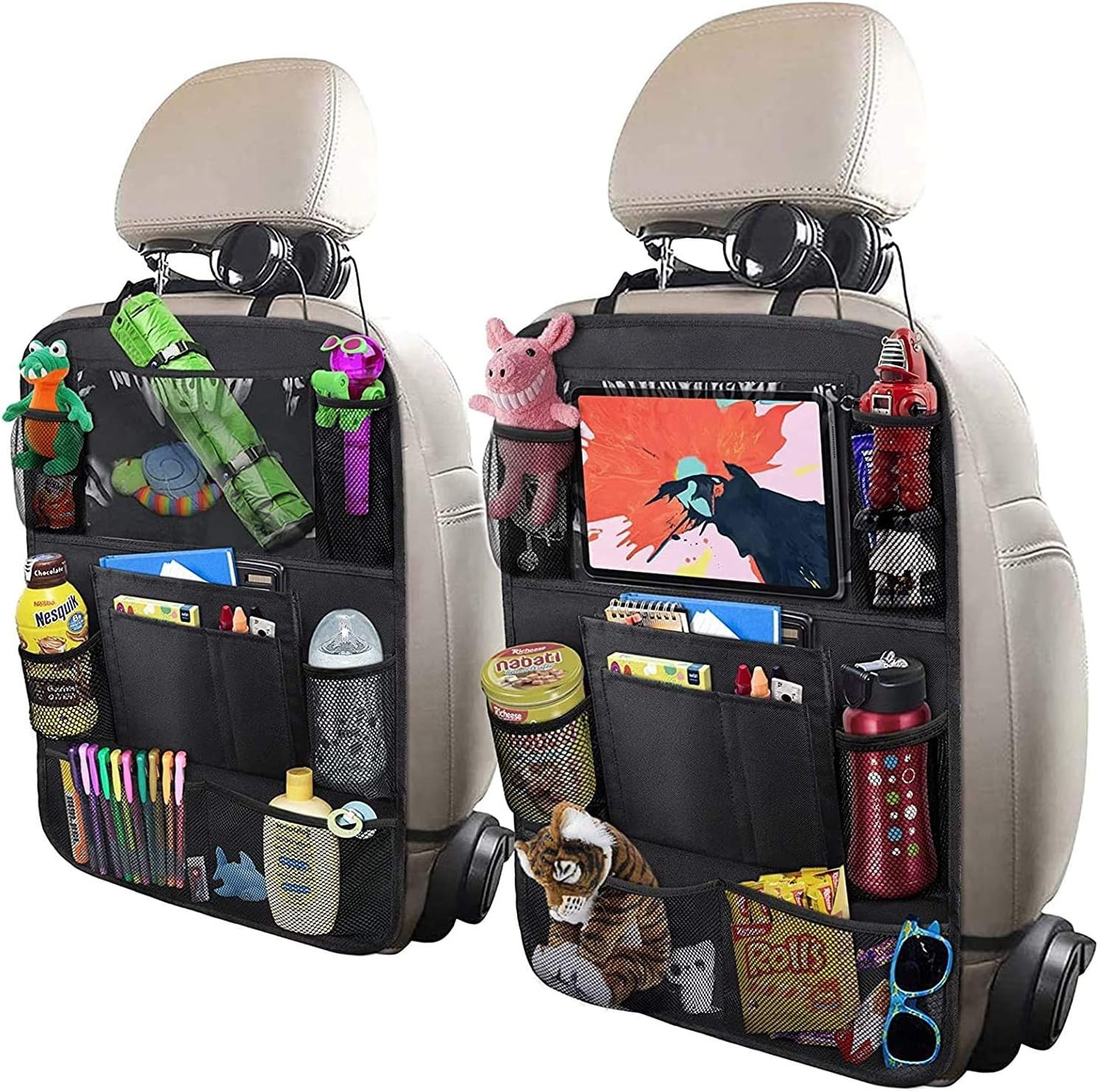 Car seat storage bag, anti-kick bag, tool organizer bag, seat back storage bag, storage pouch, Oxford cloth crossbody bag