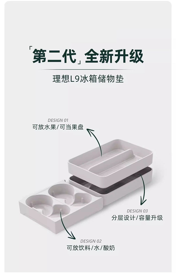 Car L6L7L8L9 Ideal Refrigerator Cup Holder Special Beverage Cup Storage Fixed Grids Silicone Pad Decorative Supplies