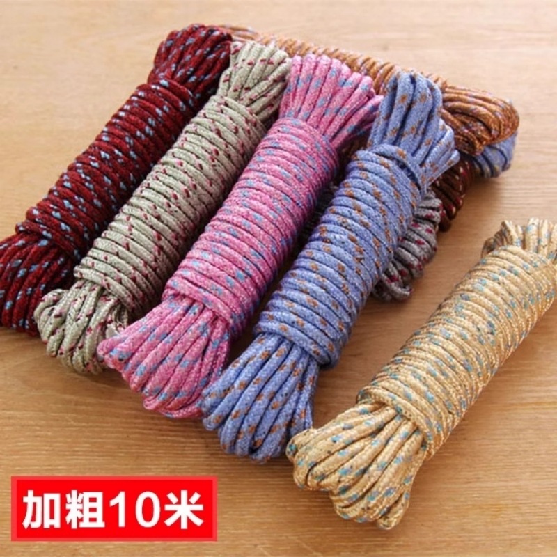 Cuerdas de agrupamiento de secado, cuerdas de secado de ropa al aire libre, cuerdas de nylon trenzadas resistentes al desgaste, cuerdas de embalaje para vehículos de ropa reliquia image 3