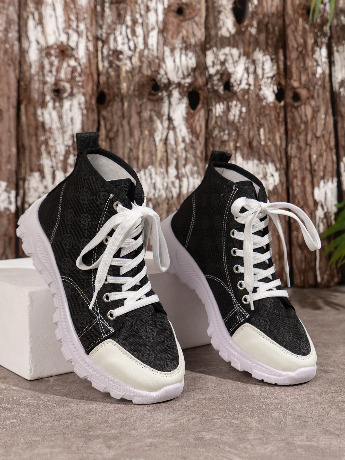 Women's High Top Canvas Sneakers Comfortable Casual Versatile_voghion.com