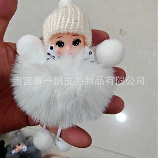 Supply of Fur Collar on Raccoon down Jacket Hat, Universal Hat with White Fur Collar