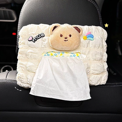 car armrest tissue box, decorative – Car tissue box/set - no-specifications-little-bear-puff-tissue-box