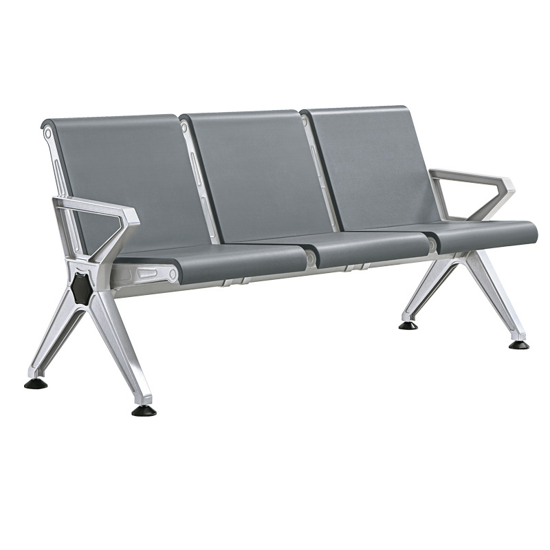 Foshan fábrica suministros pu cojín de cuero estación de la silla del aeropuerto de tres asientos SILLA DE espera Silla de fila Silla de espera del hospital image 7