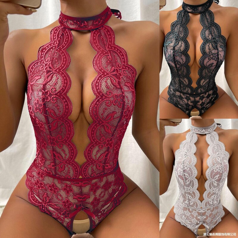 Teddy Erotic Lingerie For Women Lace Open Bra Crotchless Teddy Erotic Lingerie For Women Lace Open Bra Crotchless