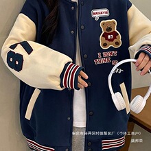 厂家休闲薄款外套青少年棒球服高中学生新款少女春秋初中复古美式