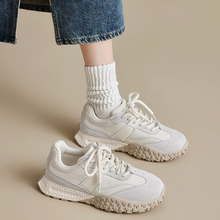 Zapatos de mujer 2025 nuevo primavera y otoño ligero con suela suave no se cansa de los pies Agan zapatos de suela gruesa zapatos de papá viajes versátiles