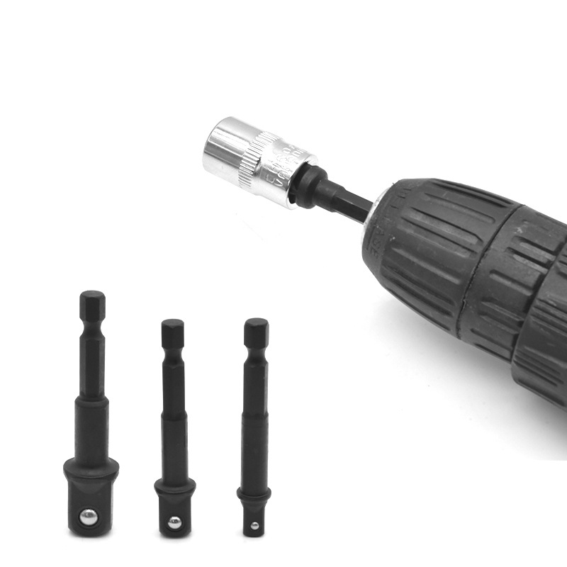 mango hexagonal para girar cuadrangular conector de barra manguito junta de taladro eléctrico alargada llave eléctrica manguito cabeza de conexión de palanca de conversión mango