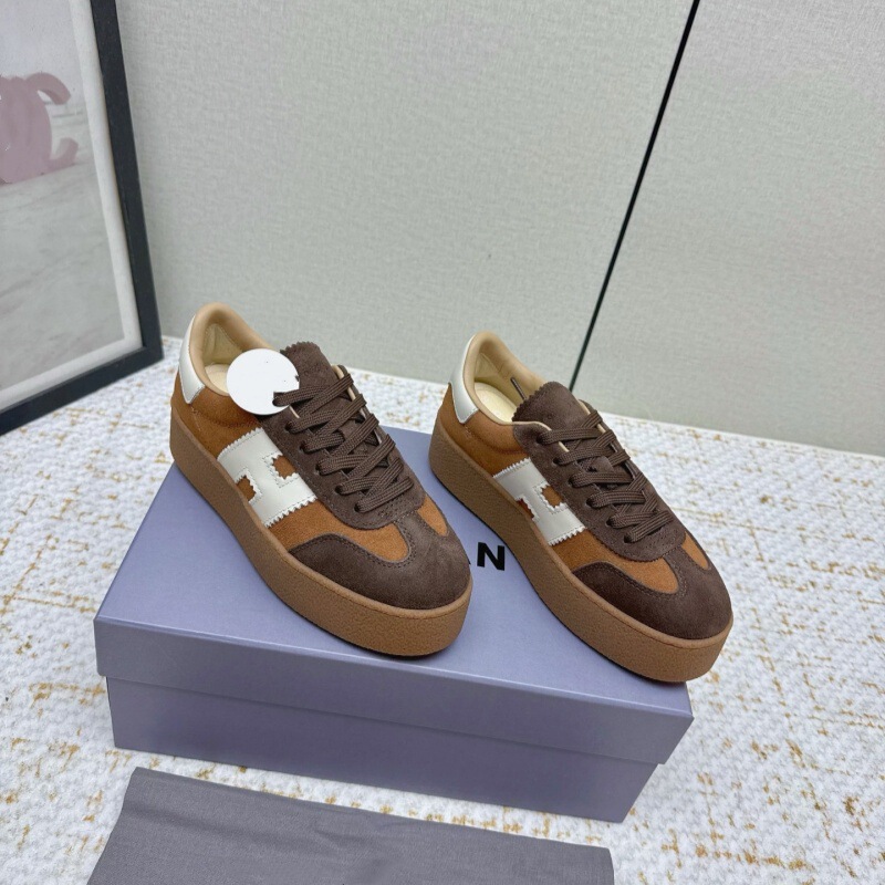 外贸25春秋新款H家复古德训鞋厚底休闲运动鞋圆头情侣牛皮小白鞋|undefined