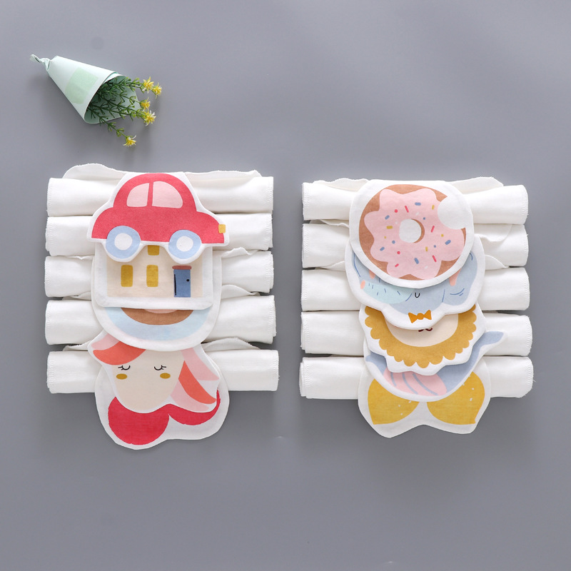 Absorbent Towel Kindergarten Gauze Large Size Sweatproof Towel 4-Layer Gauze Back Pad Absorbent Towel Cartoon Style Baby Towel