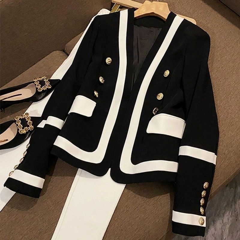 Осенний металлический классический пиджак, премиум, стиль Chanel