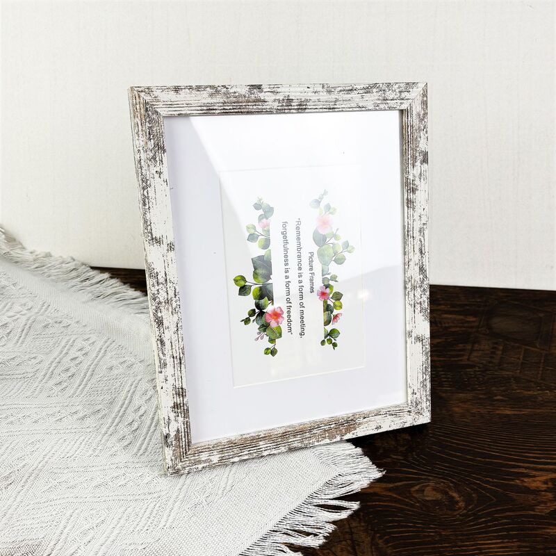 Old White Wooden Photo Frame Wall Decoration Frame Framed Wall Hanging Couple Photo Frame Bedroom Living Room Table