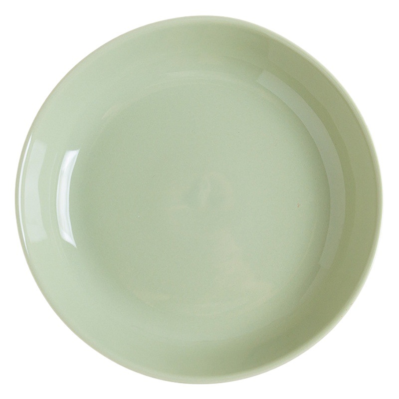 Light luxury ins cream style solid color ceramic household housewarming reunion Food Bowl plate high color soup bowl tableware