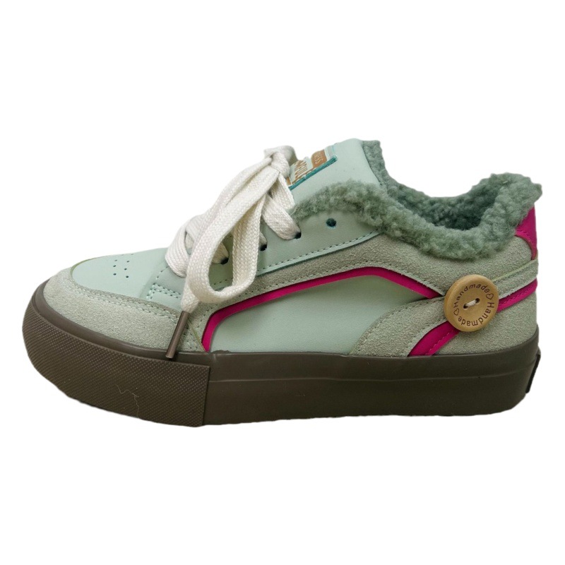 Nicho ins diseño zapatillas de deporte de las mujeres 2023 Otoño Nuevo Maillard low-top de color a juego con cordones de todo fósforo zapatos Casuales