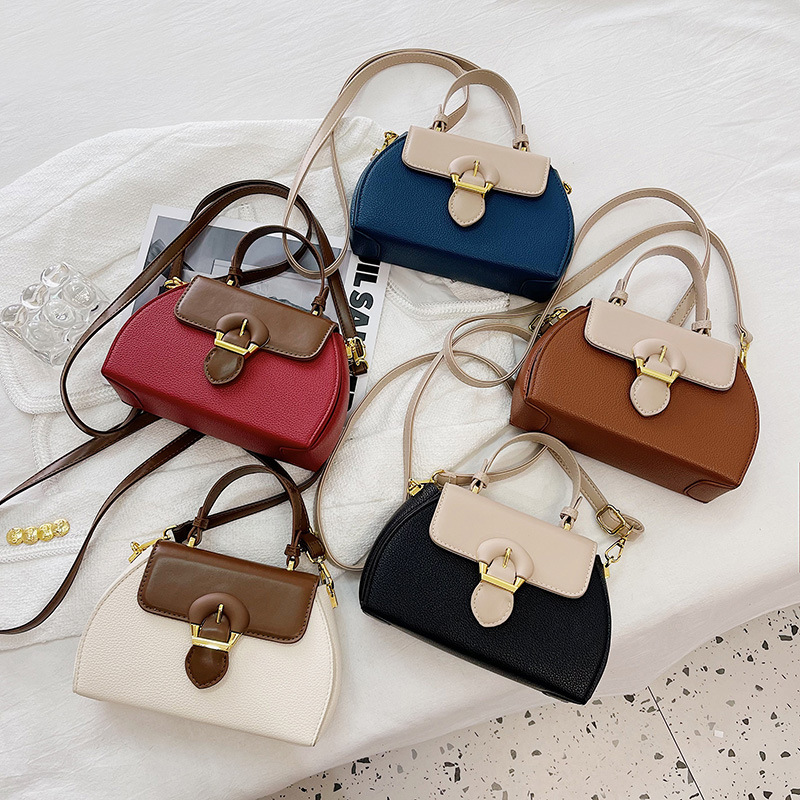 Cross-border Ins Shoulder Bag, Versatile Color-blocking Handbag Women, Simple Small Square For Work And Commuting,_voghion.com