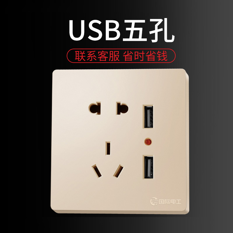 5 홀 더블 USB