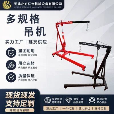 Engine Small Crane Single Arm Crane 2 Ton 3 Ton Auto Repair Mobile Folding Crane Hydraulic Car Engine Hanger