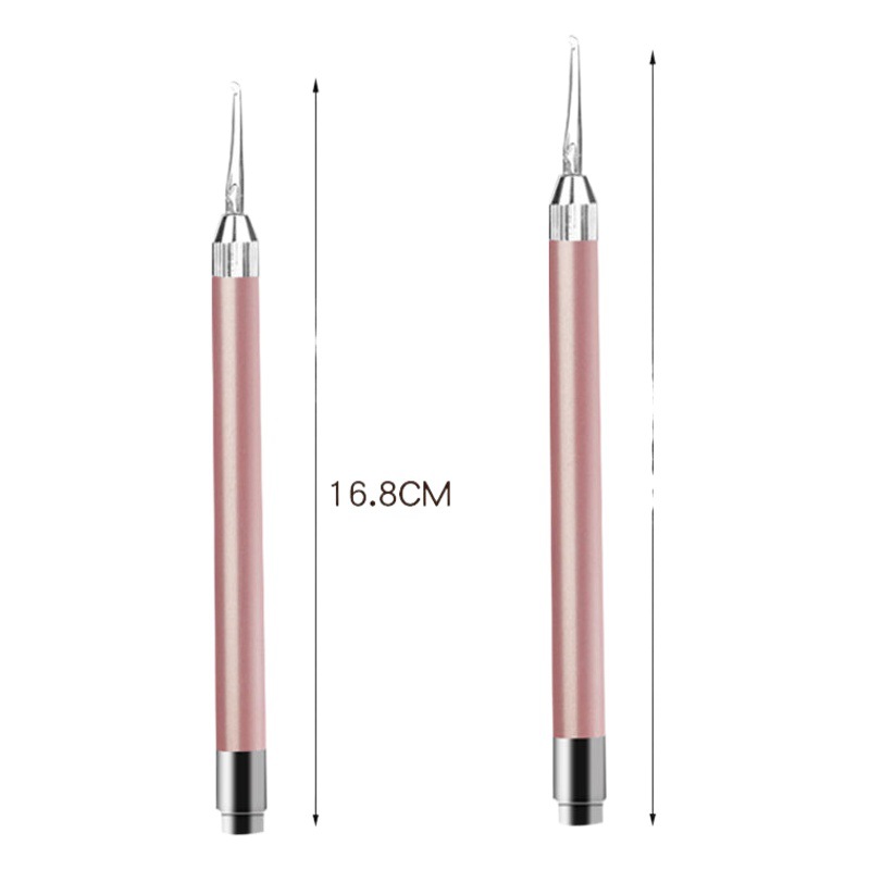 Venta al por mayor oreja luminosa verde Selección de oreja de acero inoxidable Selección de oreja de los niños con luz luminosa oreja limpiador visual oreja selección