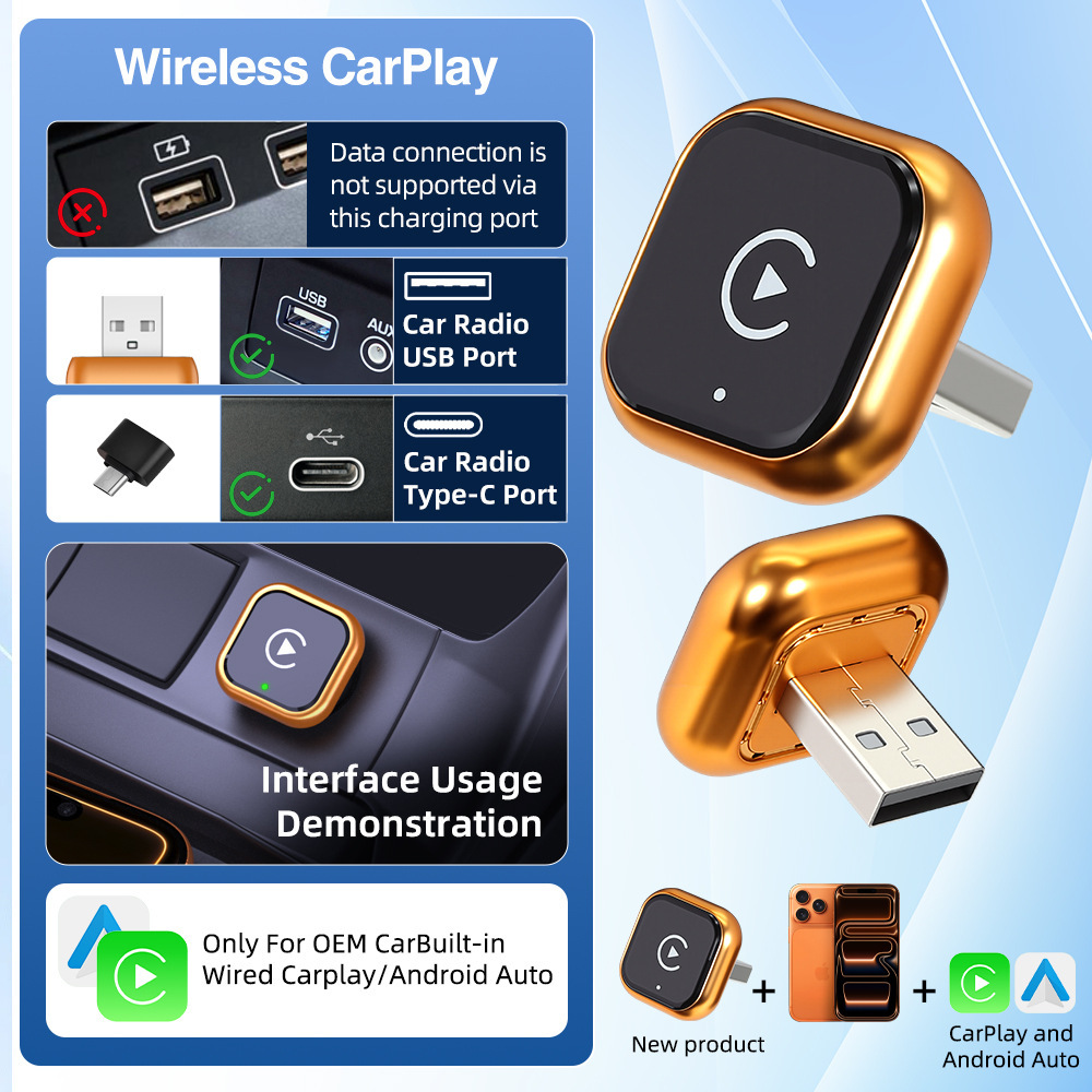 Car Wireless Carplay Box Android Car Interconnect Box Android Auto Car Source Factory