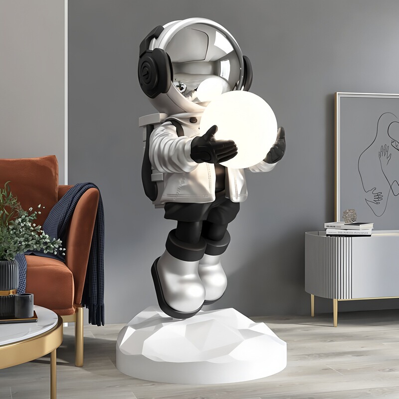 Astronaut Living Room Large Floor Ornaments Glow Light Home Decorations Astronaut Opening House Housewarming Gifts