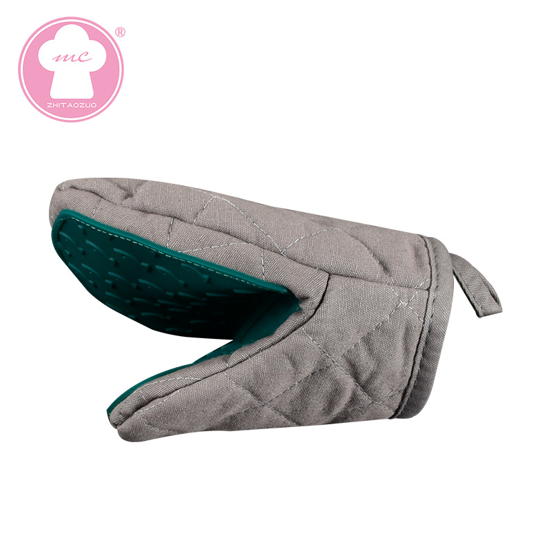 Guantes de silicona semiblando forma de pez 56 g, guantes de horno de doble capa resistentes al calor