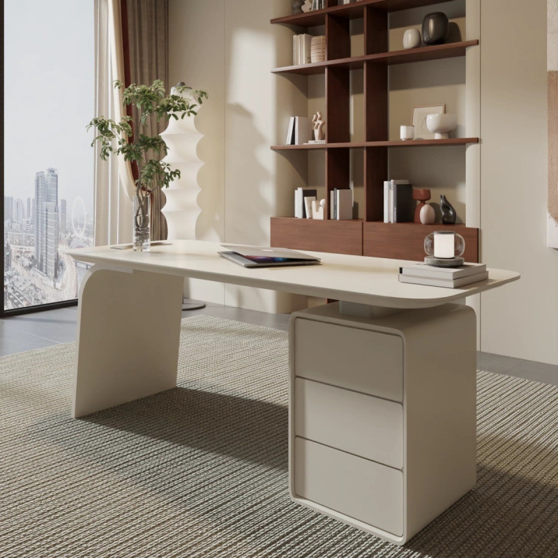 Yuncheng Light Luxury Desk Home Study Italian Minimalist Solid Wood…