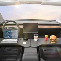 Автомобильный маленький стол Доска подходит для Tesla Model3/Y передний складной обеденный стол компьютер офис автомобиль еда артефакт