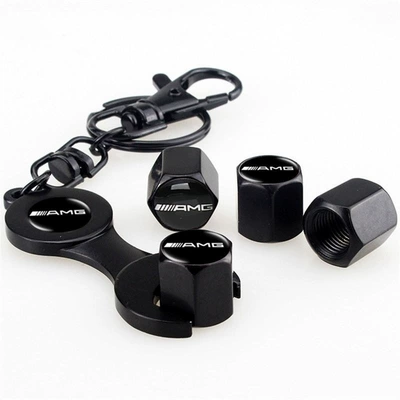 valve, Glk Glc Tire Valve Cap - wrench-black-amg-logo-4-pieces