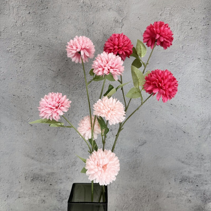 Simulated 3-Head Chrysanthemum Table Tennis Chrysanthemum Wedding Home Decoration Arrangement Hydrangea Dandelion Cross-Border Fake Flower Ornaments Wholesale Simulated 3-Head Chrysanthemum Table Tennis Chrysanthemum Wedding Home Decoration Arrangement Hydrangea Dandelion Cross-Border Fake Flower Ornaments Wholesale