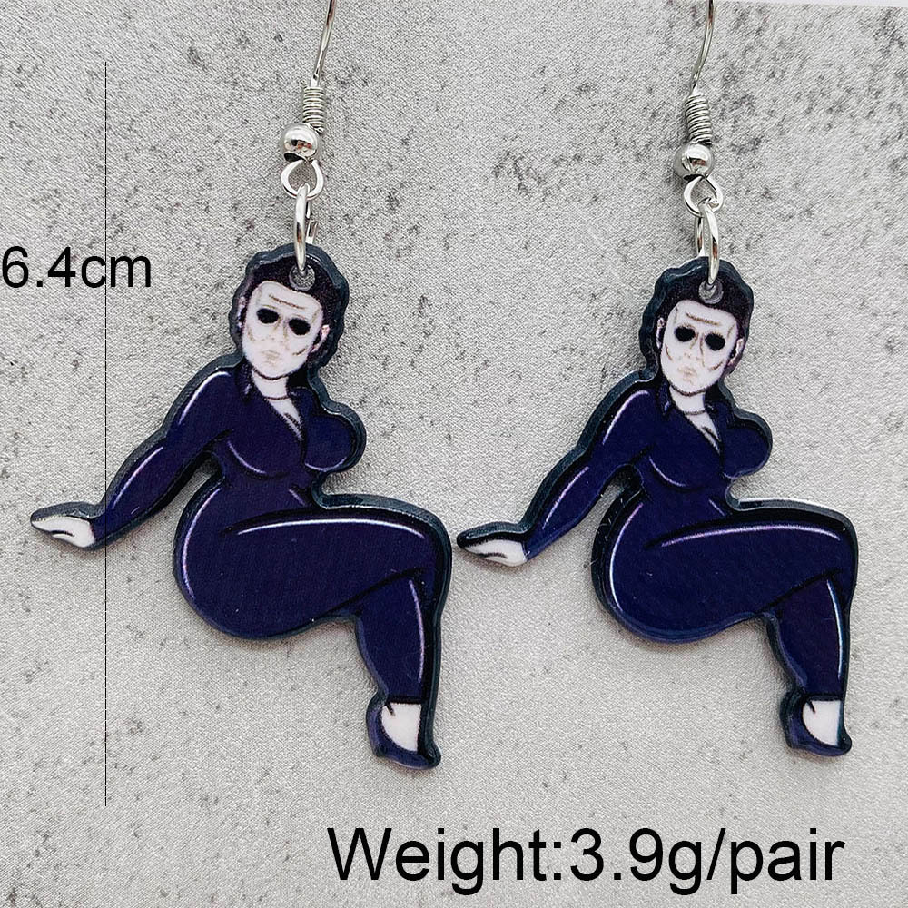 6g Weight Drop Earrings Classification 1 Pair Quantity 1 Pair Cartoon Style Cartoon Character Arylic Drop Earrings