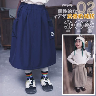 女童速干工装裙2026冬季款山系儿童加绒半身裙中小童保暖运动长裙