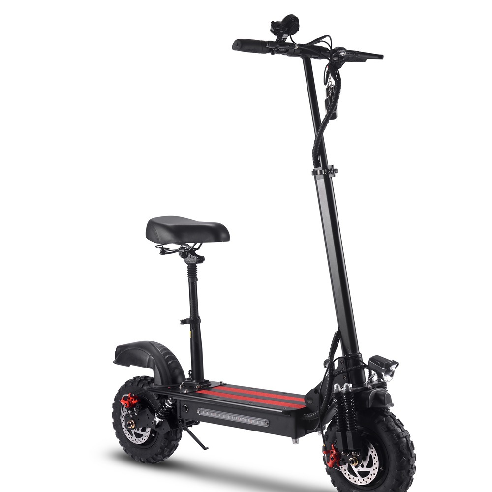 11inch Integrated Aluminum Alloy Driving Folding Electric Scooter Lithium Battery Adult Dual Drive Battery Scooter Dual Motor
