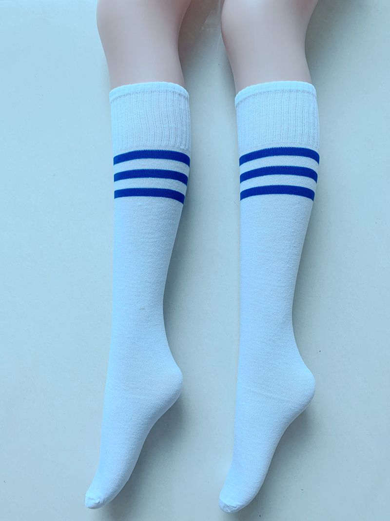 Calcetines de fútbol para adultos para niños delgados calcetines de media pantorrilla rendimiento de baile porristas calcetines deportivos para estudiantes