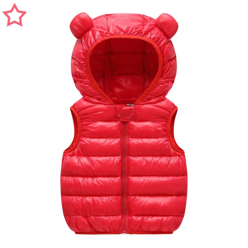 Chaleco de algodón para niños 2024 Otoño e Invierno niños y niñas chaleco con capucha engrosado chaleco exterior para niños cálidos