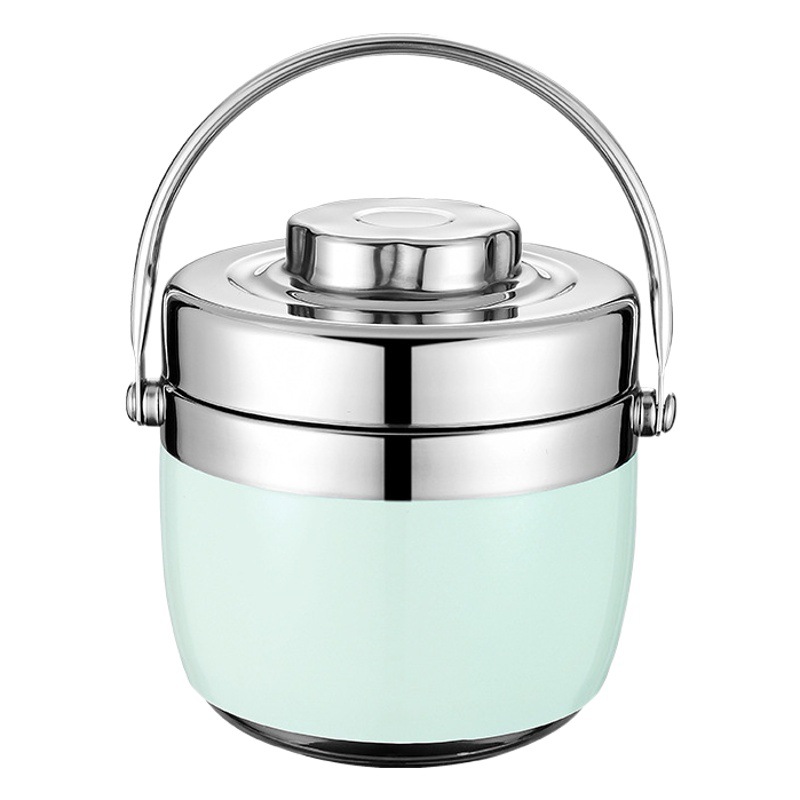 Grado Alimenticio super largo aislado caja de almuerzo 304 olla de acero inoxidable para trabajador de oficina estudiante 1 persona portátil almuerzo cubo caja de almuerzo