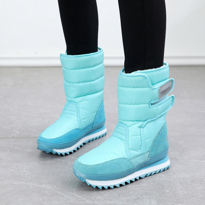 冬季新款加厚加绒保暖中筒雪地靴女舒适轻便潮流雪地鞋时尚女棉鞋