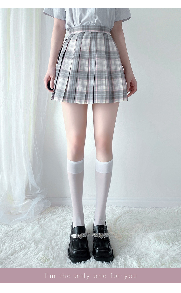Feimu Mid-Calf Stockings 7230 Black Sheer Solid Color — detail image 29