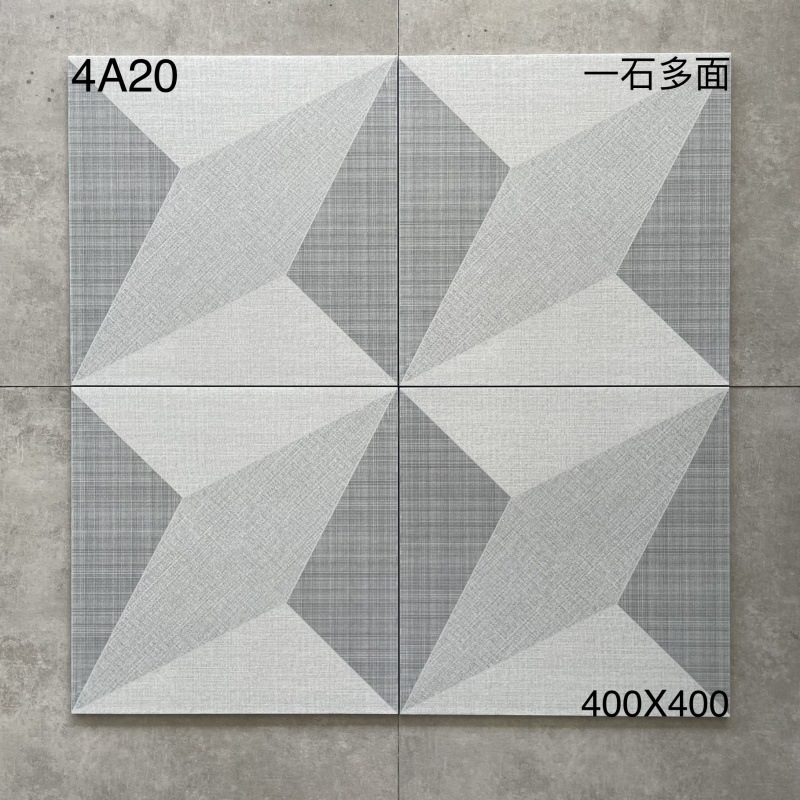 キッチントイレの床タイル400x400滑り止め耐摩耗性床タイルバルコニータイル浴室模造古煉瓦グレー|undefined