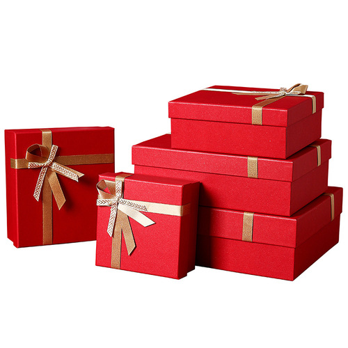 Red bow tie gift box wholesale, wedding favor packaging box, New Year, Christmas, Valentine's Day holiday gift box
